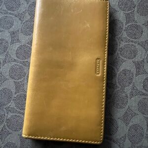 Vintage Coach Small Leather Good Check Cover/ Notebook